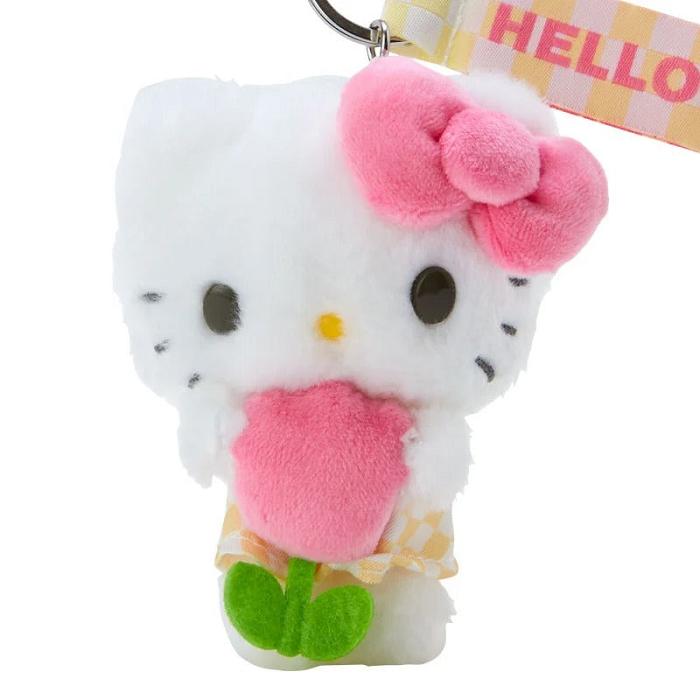 Pink Hello Kitty Hello Kitty Plush Mascot Keychain (Pastel Check Series) | NZ_HK41465