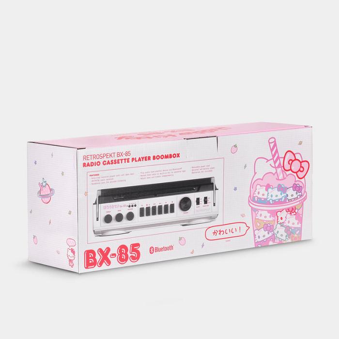 Pink Hello Kitty Hello Kitty Strawberry Kawaii BX-85 Bluetooth Cassette Player Boombox | NZ_HK60842