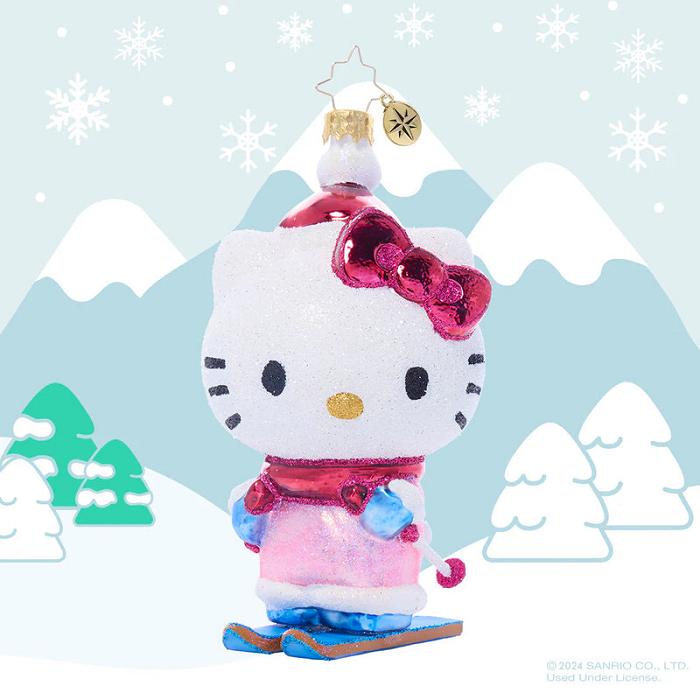 Pink Hello Kitty Hello Kitty x Christopher Radko Handmade Glass Ornament (Aspen Adventure) | NZ_HK21618