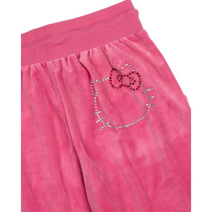 Pink Hello Kitty Hello Kitty x Dumbgood Velour Track Pants (50th Anniv.) | NZ_HK28552