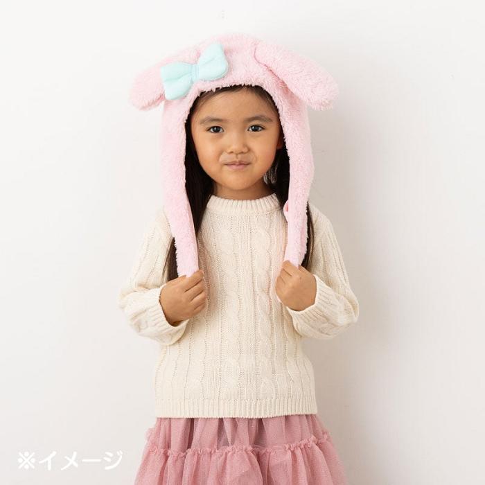 Pink Hello Kitty My Melody Kids Hooded Wrap Scarf | NZ_HK74251