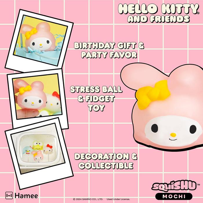 Pink Hello Kitty My Melody Mochi SquiSHU (Series 2) | NZ_HK24332