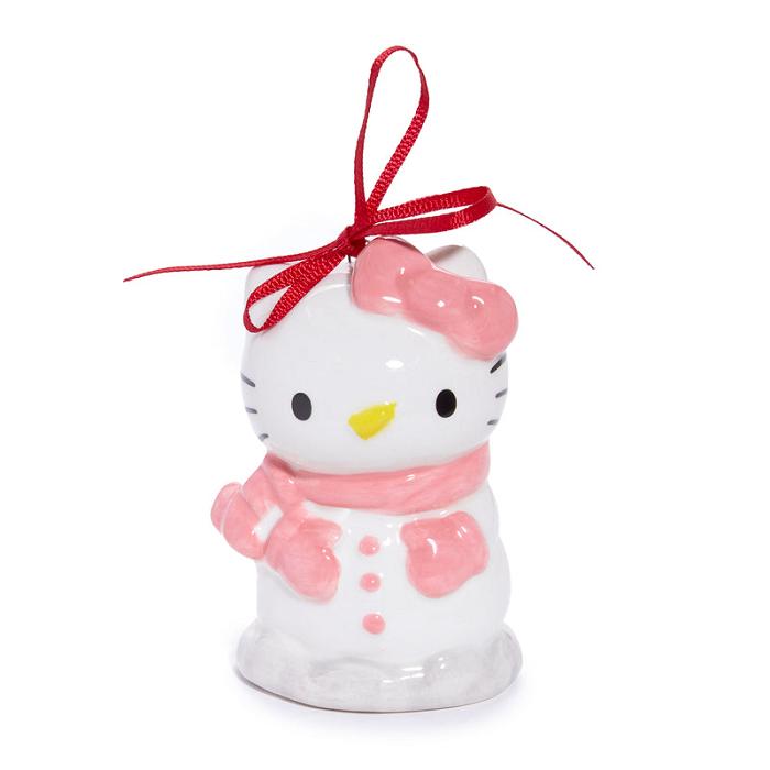 Pink / Blue Hello Kitty Hello Kitty 2-pc Holiday Ceramic Ornament Set (Winter Play) | NZ_HK14671