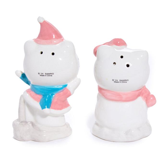 Pink / Blue Hello Kitty Hello Kitty Ceramic Holiday Salt & Pepper Set (Snow Play) | NZ_HK50766