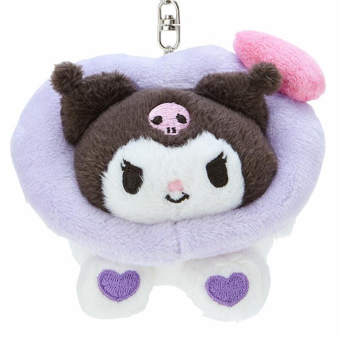 Purple Hello Kitty Kuromi Plush Mascot Keychain (Big Heart Series) | NZ_HK17774