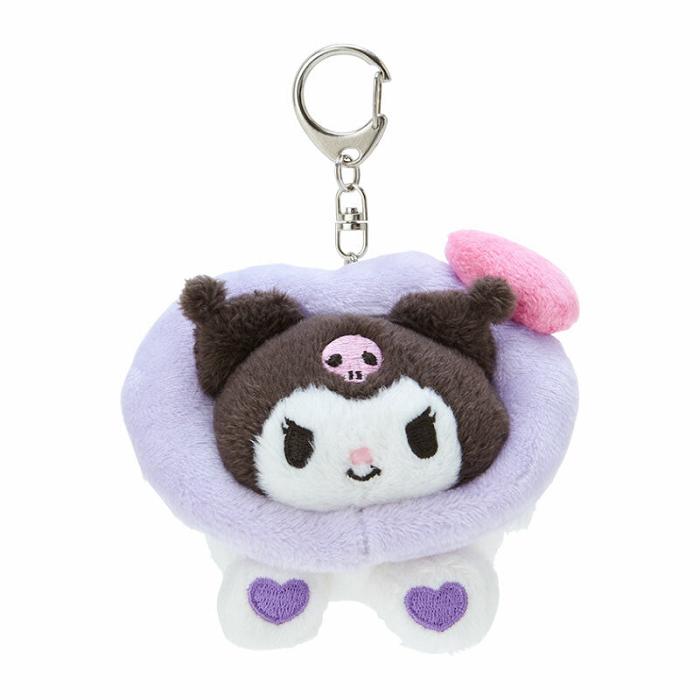 Purple Hello Kitty Kuromi Plush Mascot Keychain (Big Heart Series) | NZ_HK17774