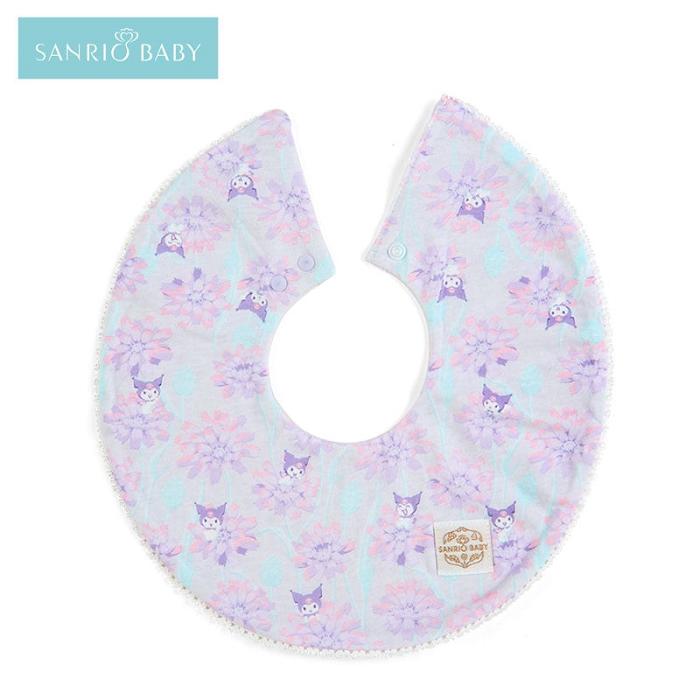 Purple Hello Kitty Sanrio Baby Organic Cotton Kuromi Bib | NZ_HK71397