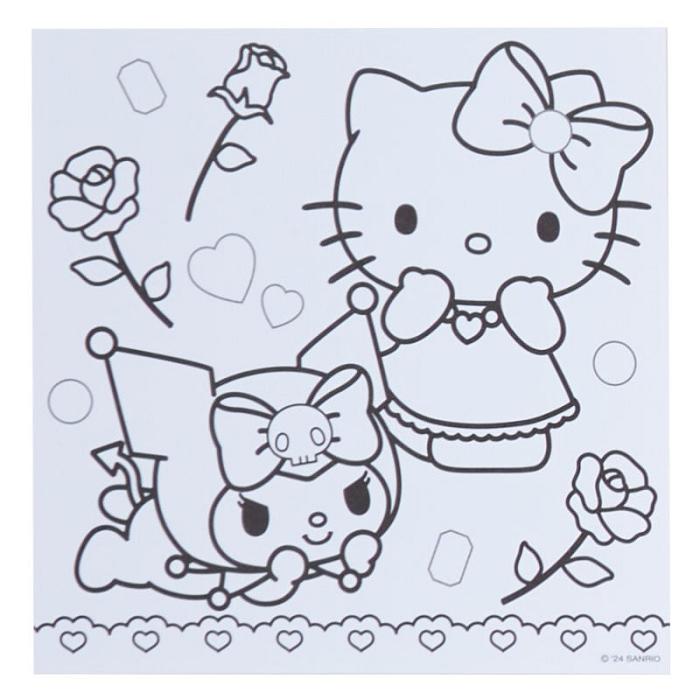 Purple Hello Kitty Sanrio Characters Mini Coloring & Sticker Set | NZ_HK68262