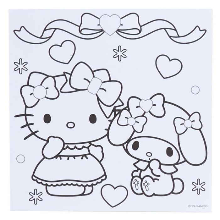 Purple Hello Kitty Sanrio Characters Mini Coloring & Sticker Set | NZ_HK68262