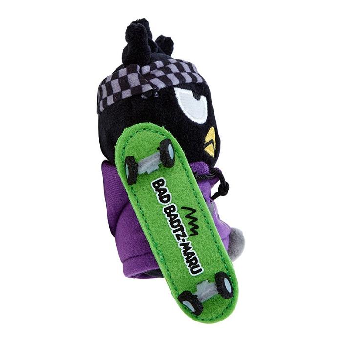 Purple / Green Hello Kitty Badtz-maru Plush Mascot Keychain (Sk8r Squad Series) | NZ_HK74584