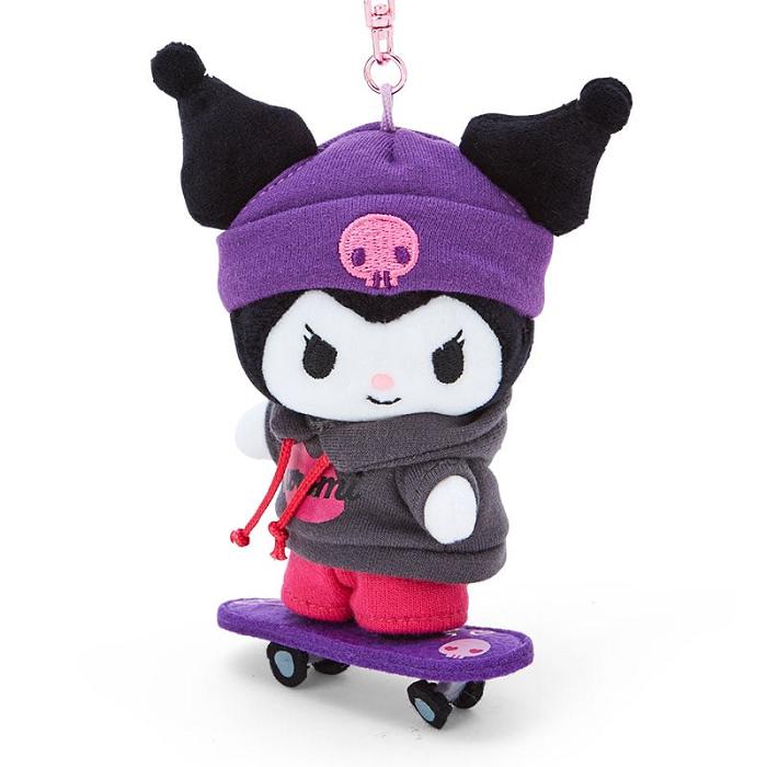 Purple / Grey Hello Kitty Kuromi Plush Mascot Keychain (Sk8r Squad Series) | NZ_HK19291