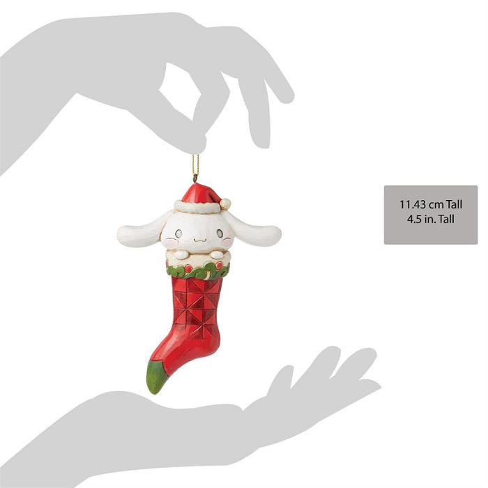 Red Hello Kitty Cinnamoroll Stocking Hanging Ornament (Jim Shore Sanrio Collection) | NZ_HK58186