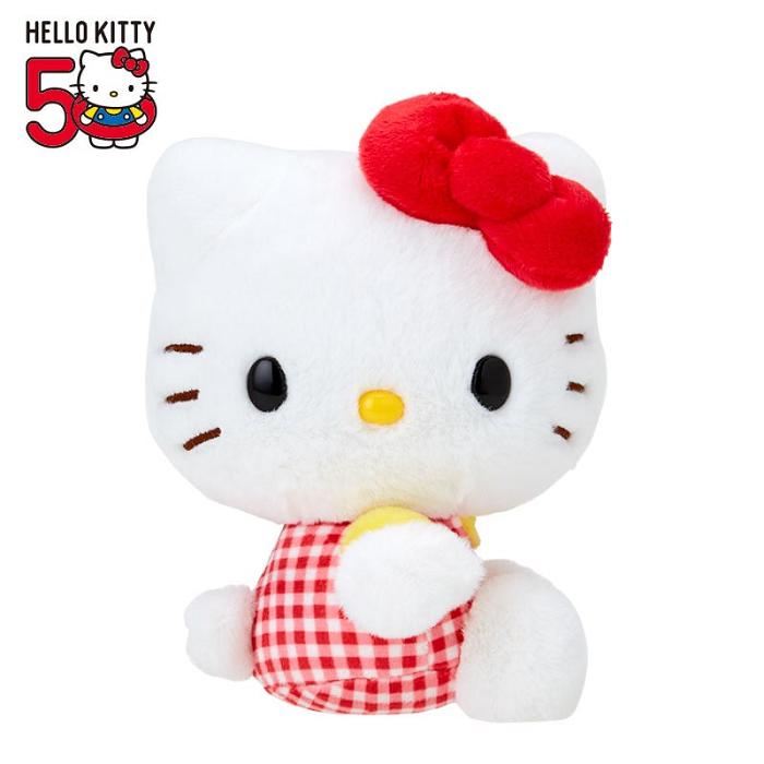 Red Hello Kitty Hello Kitty 50th Anniv. Plush Mascot (Red Gingham) | NZ_HK69320