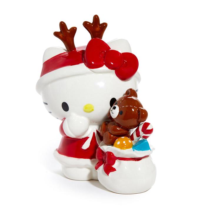 Red Hello Kitty Hello Kitty Ceramic Holiday Teddy Bear Figurine | NZ_HK56864