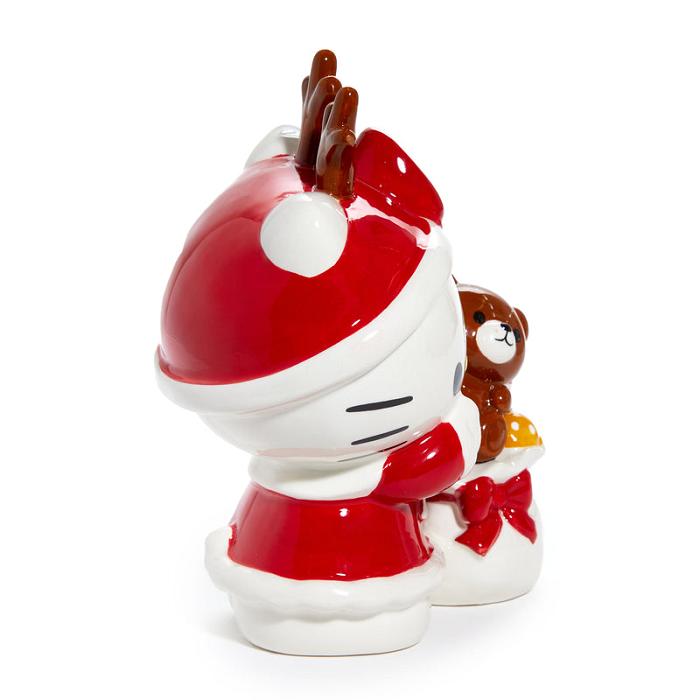 Red Hello Kitty Hello Kitty Ceramic Holiday Teddy Bear Figurine | NZ_HK56864