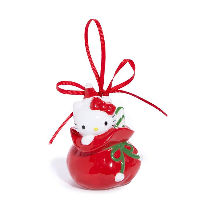 Red Hello Kitty Hello Kitty and Keroppi 2-pc Holiday Ceramic Ornament Set (Red) | NZ_HK29776