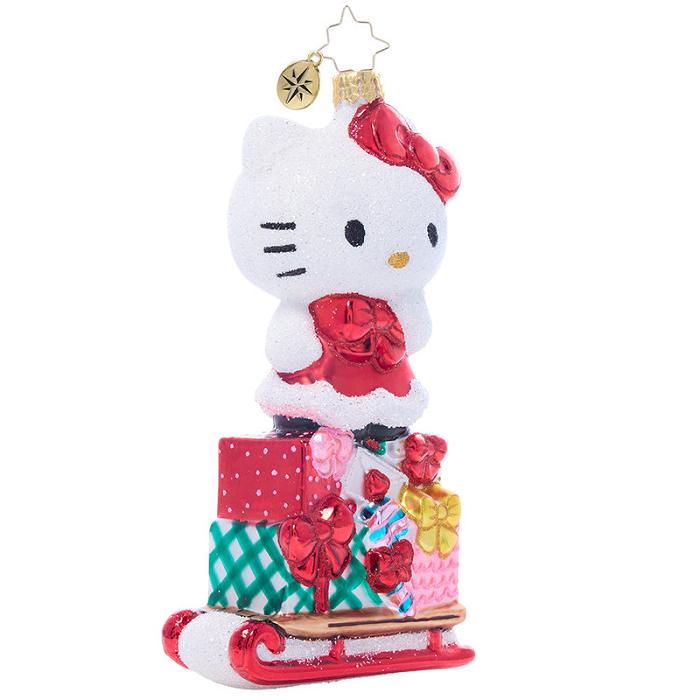 Red Hello Kitty Hello Kitty x Christopher Radko Handmade Glass Ornament (Happy Holidays) | NZ_HK54816