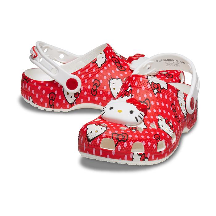 Red Hello Kitty Hello Kitty x Crocs Kids Red Classic Clog | NZ_HK67797