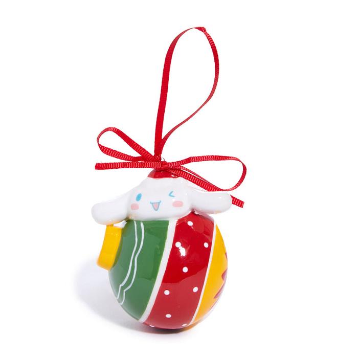 Red / Green Hello Kitty Hello Kitty and Cinnamoroll 2-pc Holiday Ceramic Ornament Set (Red) | NZ_HK51161