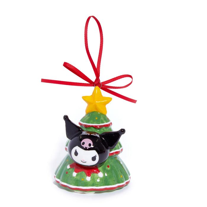 Red / Green Hello Kitty Hello Kitty and Kuromi 2-pc Holiday Ceramic Ornament Set (Red) | NZ_HK11390