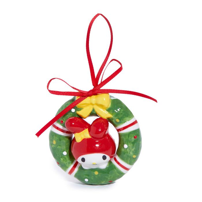 Red / Green Hello Kitty Hello Kitty and My Melody 2-pc Holiday Ceramic Ornament Set (Red) | NZ_HK12389