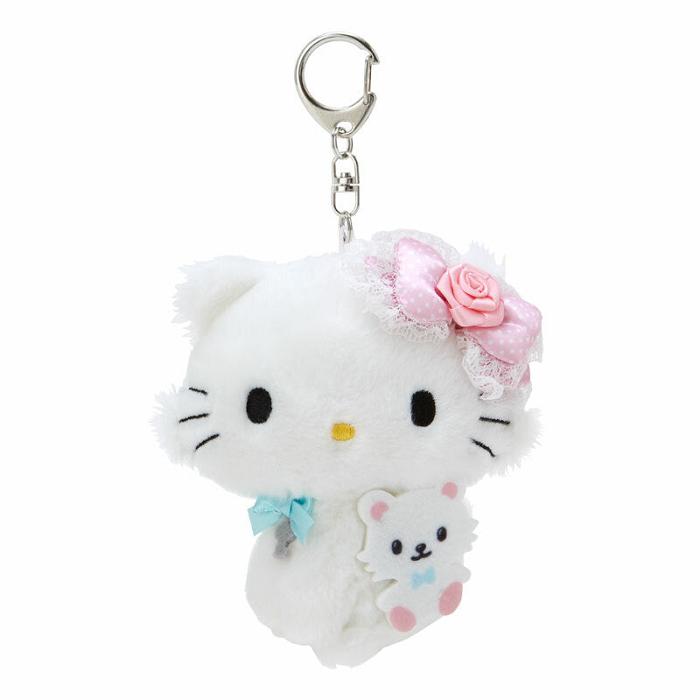 White Hello Kitty Charmmy Kitty Plush Mascot Keychain | NZ_HK86910