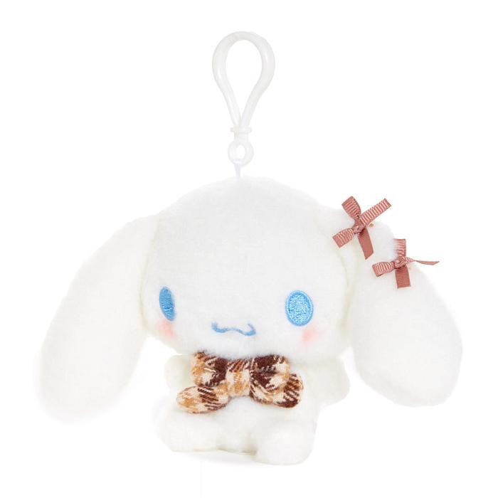 White Hello Kitty Cinnamoroll Mascot Clip (Mocha Check Series) | NZ_HK41216