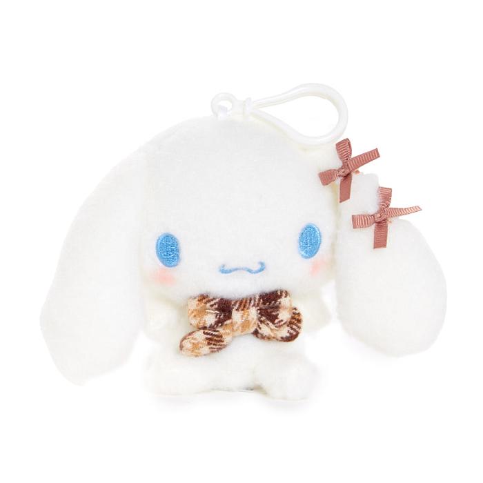 White Hello Kitty Cinnamoroll Mascot Clip (Mocha Check Series) | NZ_HK41216