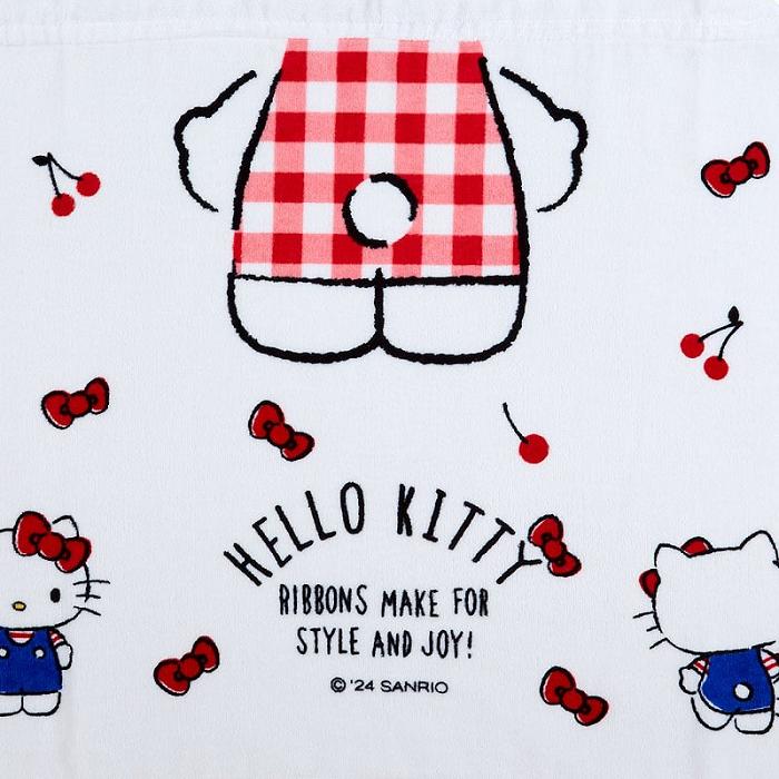 White Hello Kitty Hello Kitty Cherry Kids Hooded Towel | NZ_HK93464