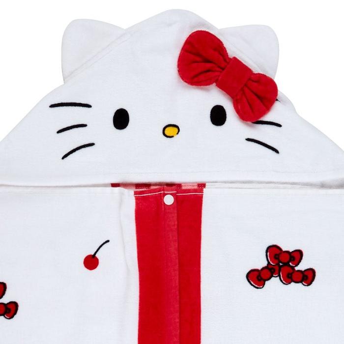 White Hello Kitty Hello Kitty Cherry Kids Hooded Towel | NZ_HK93464