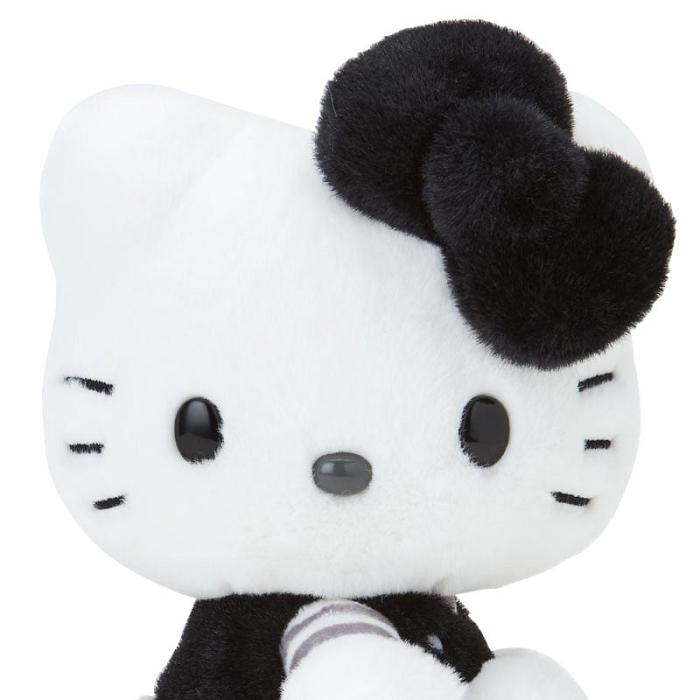 White / Black Hello Kitty Hello Kitty 50th Anniv. Plush Mascot (Black Monochrome) | NZ_HK10130