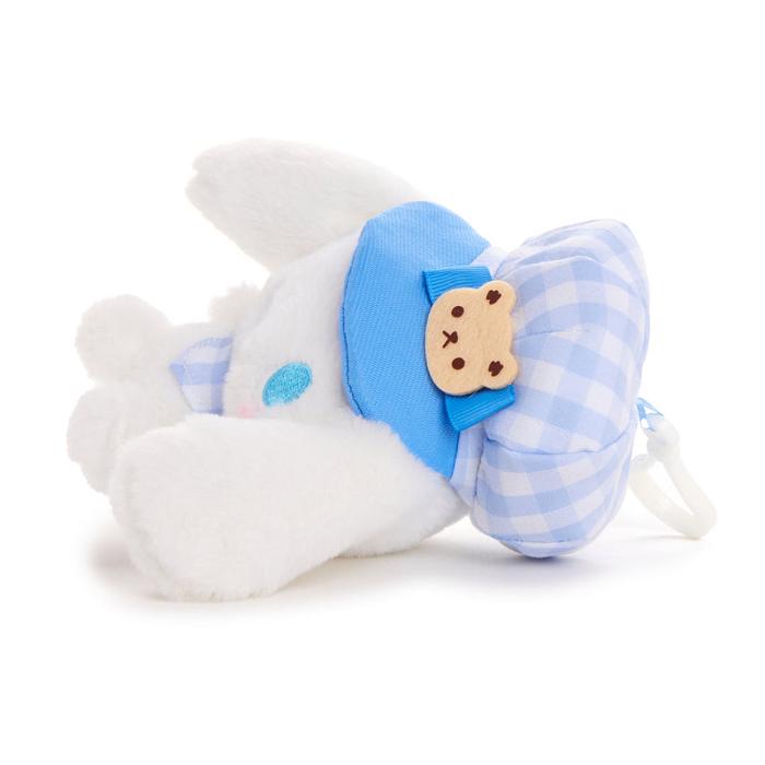 White / Blue Hello Kitty Cinnamoroll Plush Mascot Clip (Gingham Cap Series) | NZ_HK44703