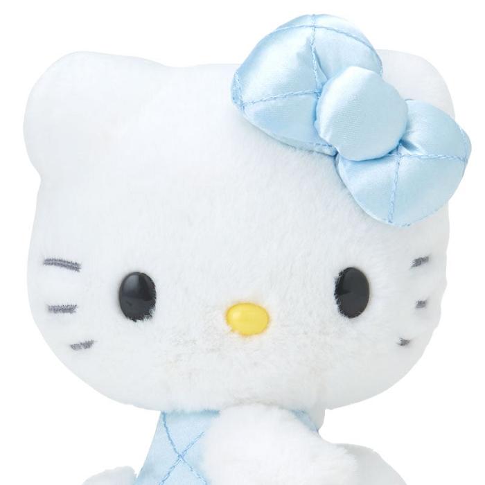 White / Blue Hello Kitty Hello Kitty 50th Anniv. Plush Mascot (Quilted Blue) | NZ_HK28515