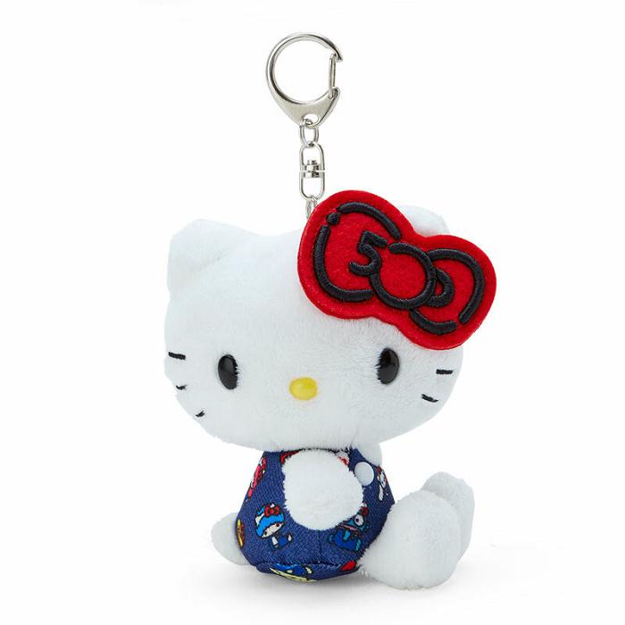 White / Blue Hello Kitty Hello Kitty Mascot Keychain Plush (Hello, Everyone! Series) | NZ_HK38224