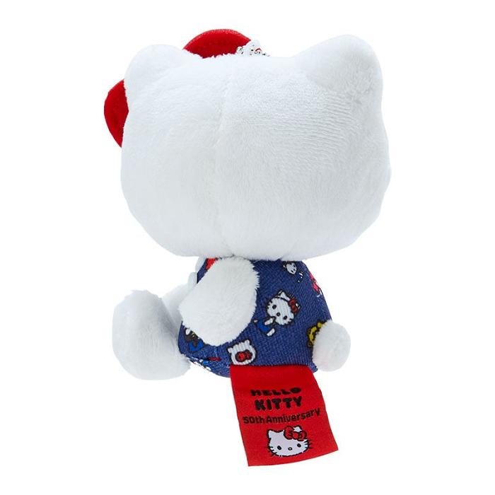 White / Blue Hello Kitty Hello Kitty Mascot Keychain Plush (Hello, Everyone! Series) | NZ_HK38224