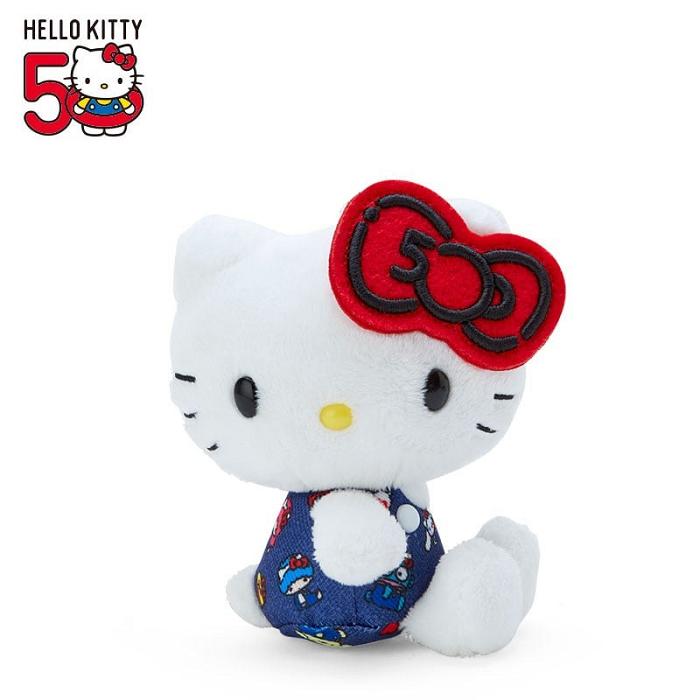 White / Blue Hello Kitty Hello Kitty Mascot Keychain Plush (Hello, Everyone! Series) | NZ_HK38224