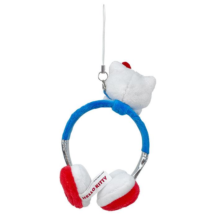 White / Blue Hello Kitty Hello Kitty Plush Headphones Bag Charm | NZ_HK60484