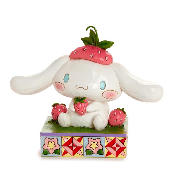 White / Pink Hello Kitty Cinnamoroll with Strawberry Figurine (Jim Shore Sanrio Collection) | NZ_HK16867