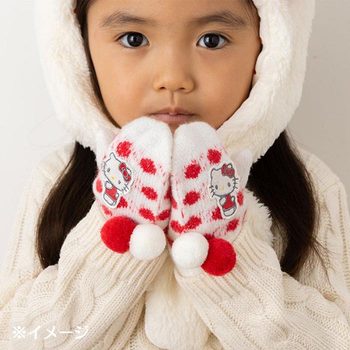 White / Red Hello Kitty Hello Kitty Kids Cozy Mittens | NZ_HK28401