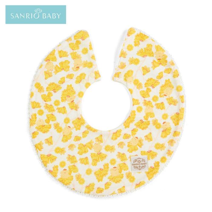 Yellow Hello Kitty Sanrio Baby Organic Cotton Pompompurin Bib | NZ_HK69856