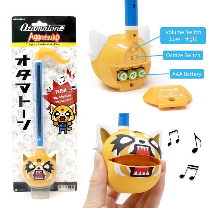 Yellow / Blue Hello Kitty Aggretsuko Otamatone Musical Toy (Rage) | NZ_HK78575