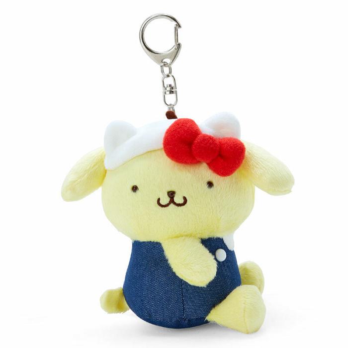 Yellow / Blue Hello Kitty Pompompurin Mascot Keychain Plush (Hello, Everyone! Series) | NZ_HK81057