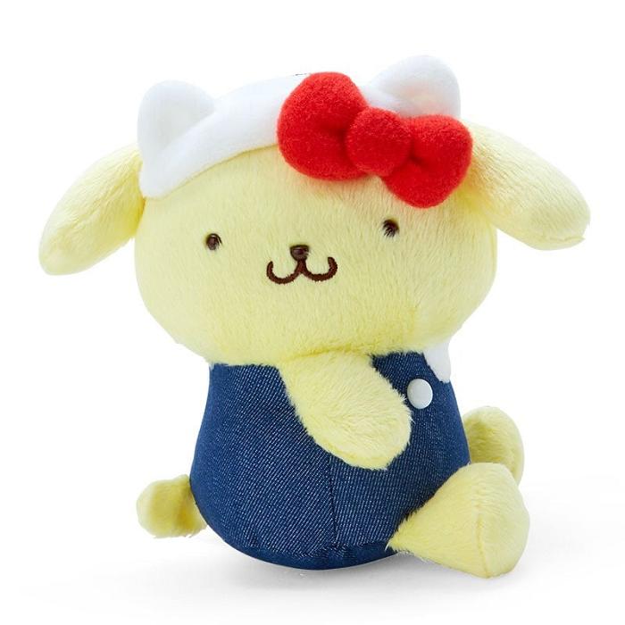 Yellow / Blue Hello Kitty Pompompurin Mascot Keychain Plush (Hello, Everyone! Series) | NZ_HK81057