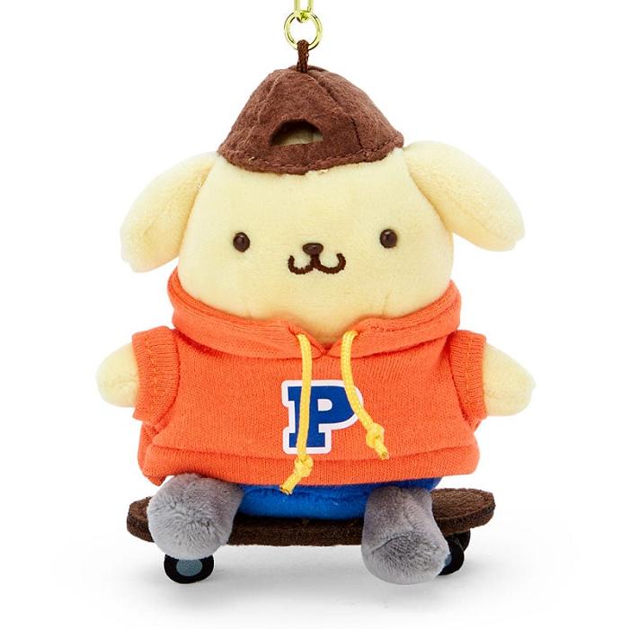 Yellow / Orange Hello Kitty Pompompurin Plush Mascot Keychain (Sk8r Squad Series) | NZ_HK32958