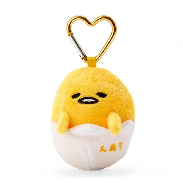 Yellow / White Hello Kitty Gudetama Plush Mascot All My Heart Keychain | NZ_HK46809